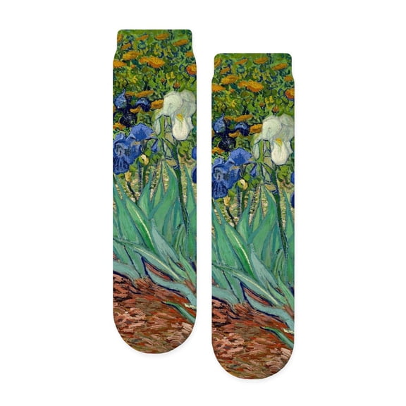CafePress - Van Gogh Iris - Unisex Novelty Printed Crew Adult Socks