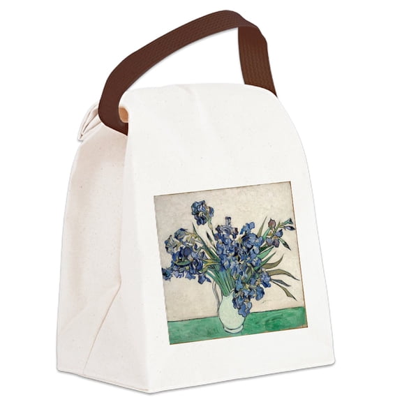 CafePress - Van Gogh Irises - Canvas Lunch Bag with Strap Handle