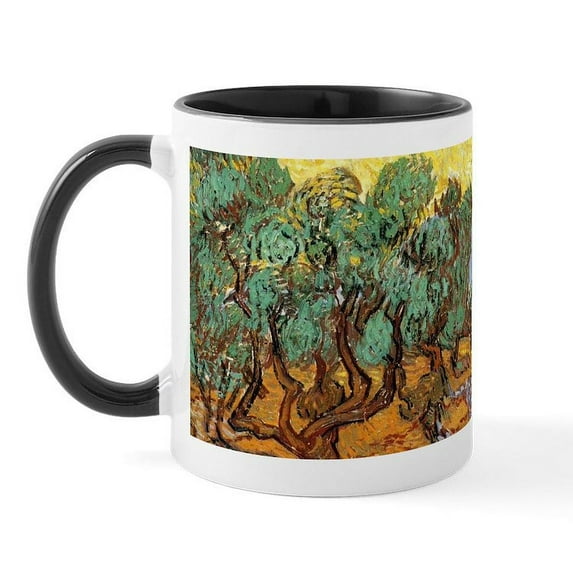 CafePress - Van Gogh Olive Trees Wraparound Mug - 11 oz Ceramic Mug - Novelty Coffee Tea Cup