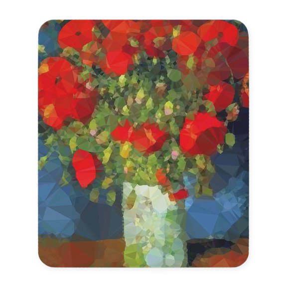 CafePress - Van Gogh Red Poppies Floral Mousepad - Non-slip Rubber Mousepad, Gaming Mouse Pad