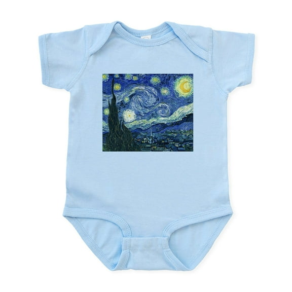 CafePress - Van Gogh Starry Night Infant Bodysuit - Baby Light Bodysuit, Size Newborn - 24 Months