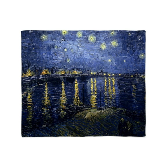 CafePress - Van Gogh Starry Night Over Rhone Throw Blanket - Soft Fleece Throw Blanket, 50"x60" for All Ages