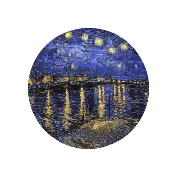 CafePress - Van Gogh Starry Night Over The Rhone Magnets - 2.25" Round Magnet, Refrigerator Magnet, Button Magnet Style
