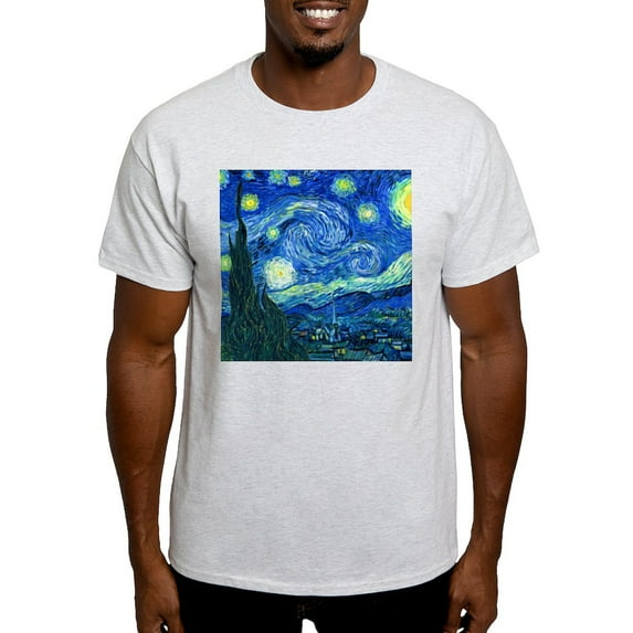 CafePress - Van Gogh Starry Night T Shirt - Men's Classic Graphic T-Shirt