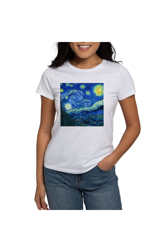 - Van Gogh Starry Night T Shirt - Women's Classic T-Shirt