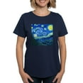 thumbnail image 1 of CafePress - Van Gogh Starry Night T Shirt - Women's Traditional Fit Dark T-Shirt, 1 of 4