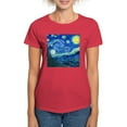 thumbnail image 1 of CafePress - Van Gogh Starry Night T Shirt - Women's Traditional Fit Dark T-Shirt, 1 of 4
