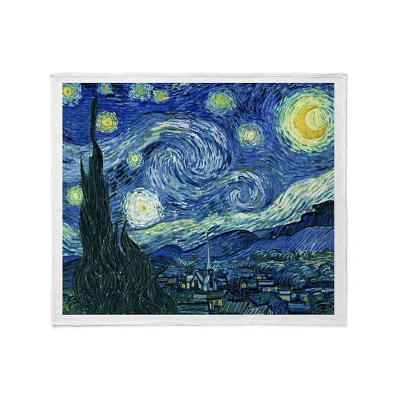 CafePress - Van Gogh Starry Night Throw Blanket - Soft Fleece Throw Blanket, 50"x60" for All Ages