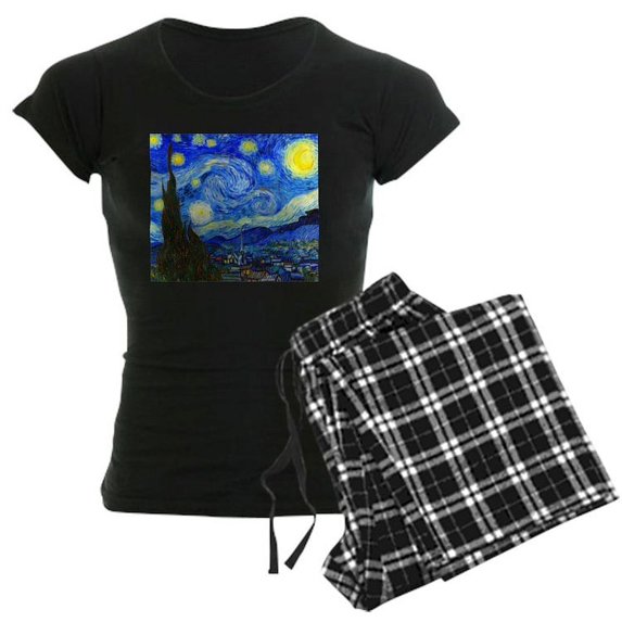 CafePress - Van Gogh Starry Night - Women's Dark Pajamas