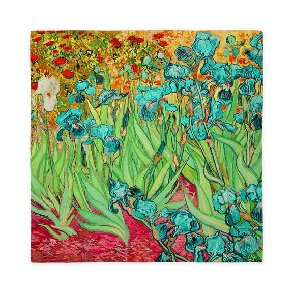 CafePress - Van Gogh Teal Irises Queen Duvet Cover - Queen Duvet
