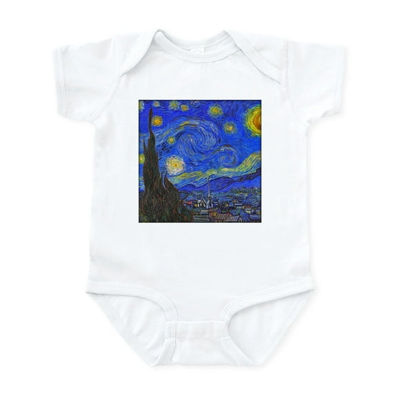 CafePress - Van Gogh: The Starry Night Body Suit - Baby Light Bodysuit, Size Newborn - 24 Months
