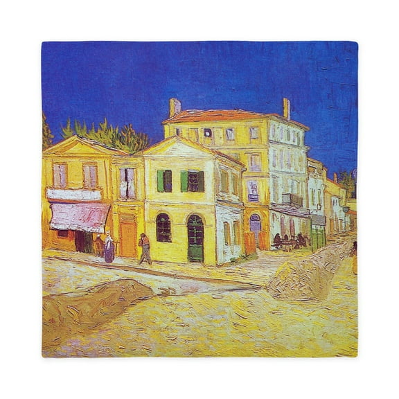 CafePress - Van Gogh The Yellow House - Queen Duvet