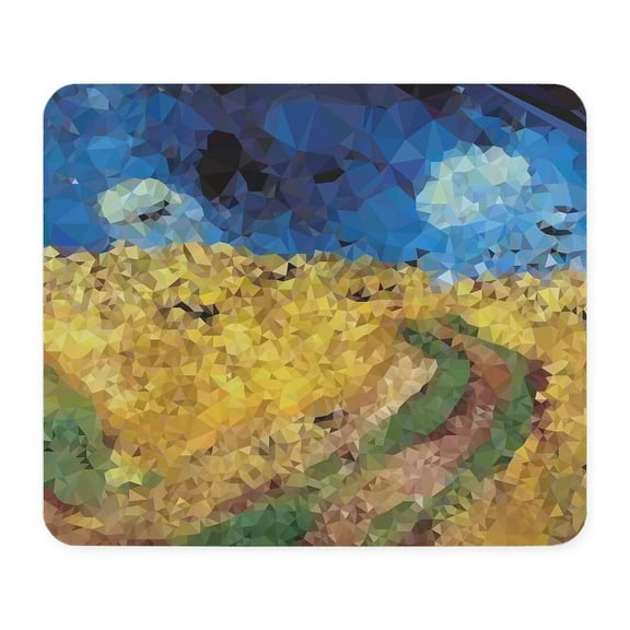 CafePress - Van Gogh Wheatfield Crows Mousepad - Non-slip Rubber Mousepad, Gaming Mouse Pad