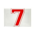 thumbnail image 1 of CafePress - Varsity Font Number 7 Red - Rectangle Magnet, 2"x3" Refrigerator Magnet, 1 of 3