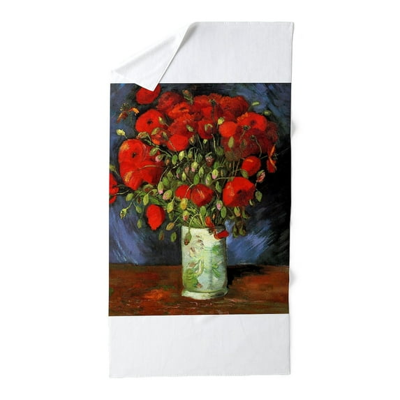 CafePress - Vase With Red Poppies By Van Gogh - Large Beach Towel, Soft 30"x60" Towel with Unique Design