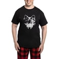 thumbnail image 1 of CafePress - Vector Wolf Men's Dark Pajamas - Men's Dark Loose Fit Cotton Pajama Set, 1 of 7