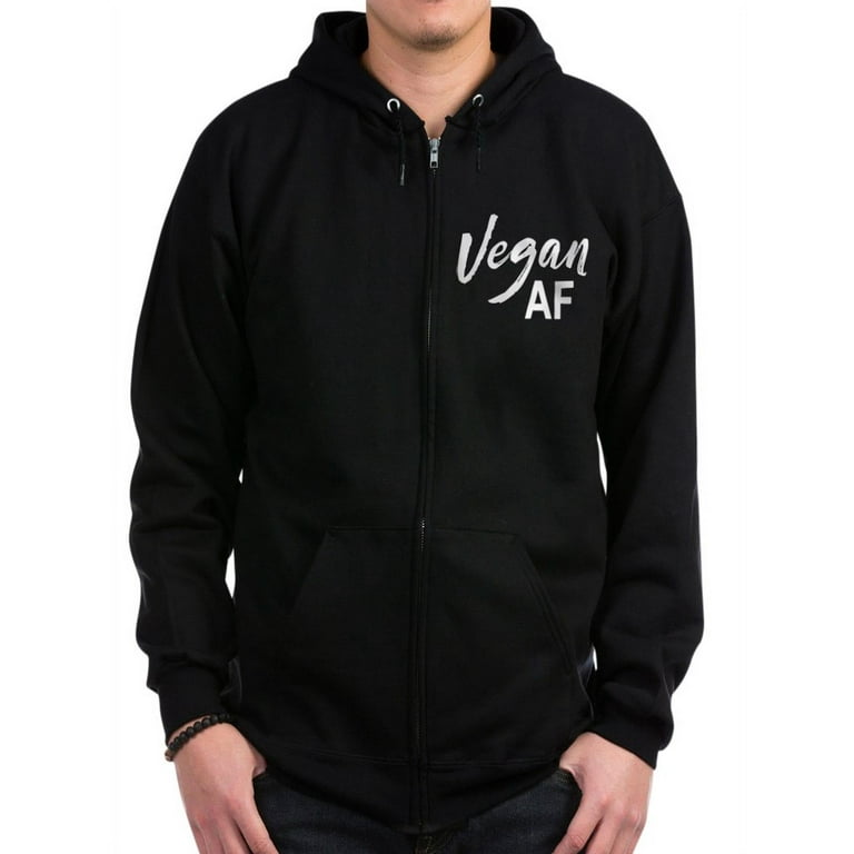 CafePress Vegan AF Zip Hoodie Classic Hooded Sweatshirt with Metal Zipper