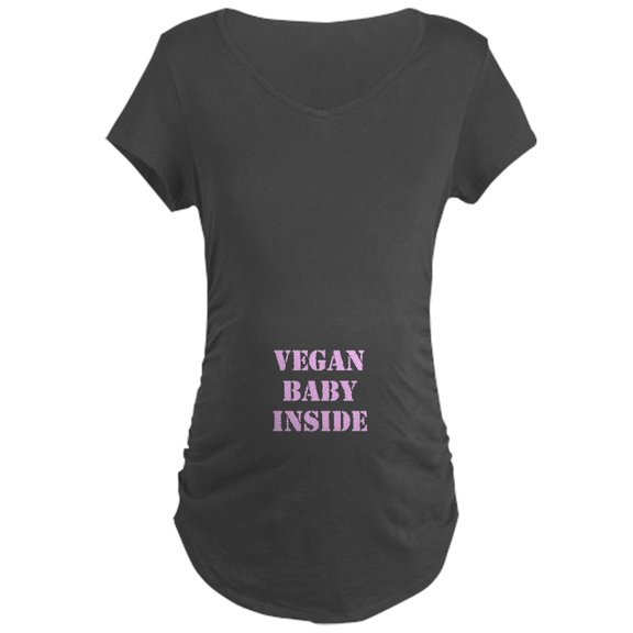 CafePress - Vegan Baby Maternity T Shirt - Maternity Dark T-Shirt
