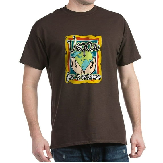 CafePress - Vegan For A Reason Dark T Shirt - Men's Classic Graphic Cotton T-Shirt
