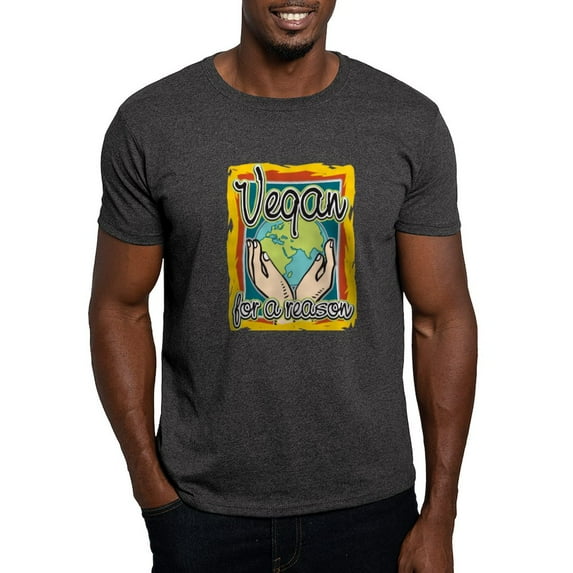 CafePress - Vegan For A Reason Dark T Shirt - Men's Classic Graphic Cotton T-Shirt
