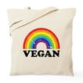 thumbnail image 1 of CafePress - Vegan Rainbow Tote Bag - Unisex Canvas Tote Bag, Beige, 1-Piece, 1 of 6
