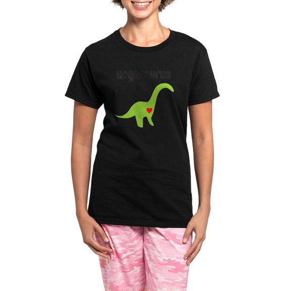 CafePress - Vegesaurus Women's Dark Pajamas - Women's Short Sleeve Print T-Shirt and Pants Dark Cotton Pajama Set