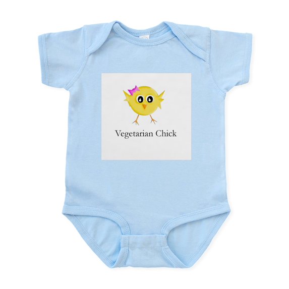 CafePress - Vegetarian Chick Infant Bodysuit - Baby Light Bodysuit, Size Newborn - 24 Months