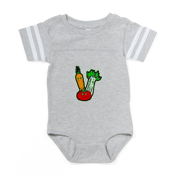 CafePress - Veggie Friends TRANS... - Cute Infant Baby Football Bodysuit