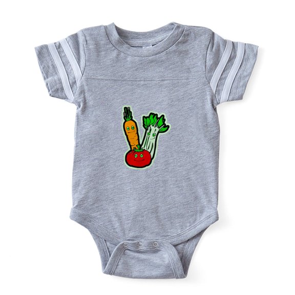 CafePress - Veggie Friends TRANS... - Cute Infant Baby Football Bodysuit