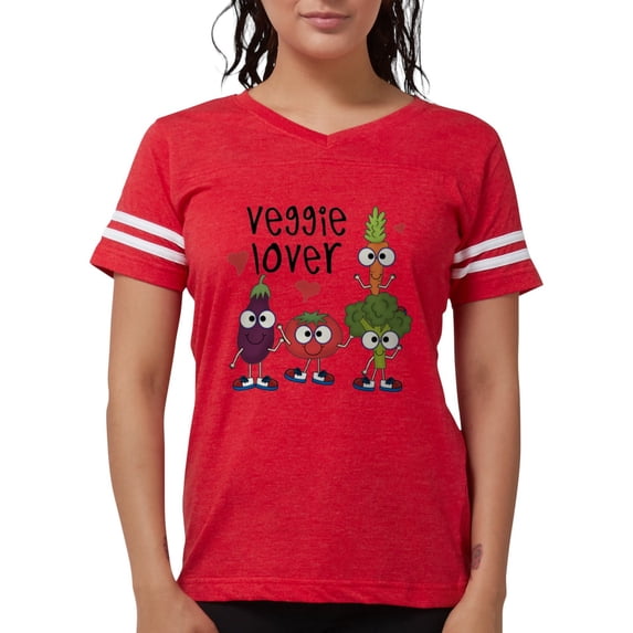 CafePress - Veggie Lover T Shirt - Womens Football Shirt