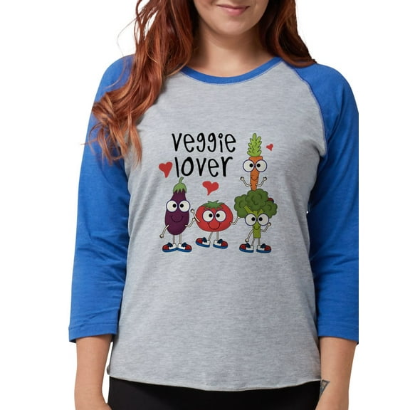 CafePress - Veggie Lover Women's Baseball T Shirt - Womens Baseball Tee