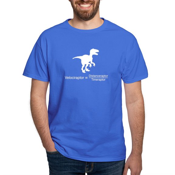 CafePress - Velociraptor Funny Science T Shirt - Men's Classic Graphic Cotton T-Shirt