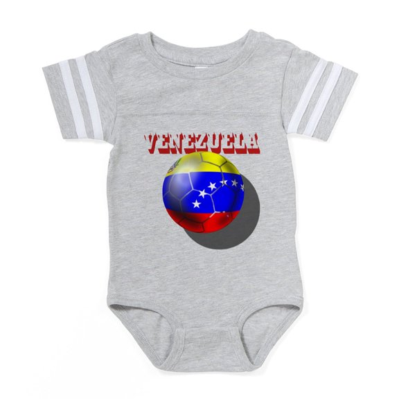 CafePress - Venezuela Soccer Ball - Cute Infant Baby Football Bodysuit