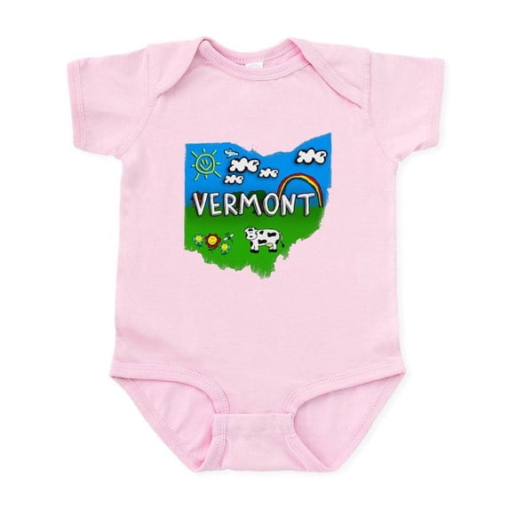 CafePress - Vermont Body Suit - Baby Light Bodysuit, Size Newborn - 24 Months