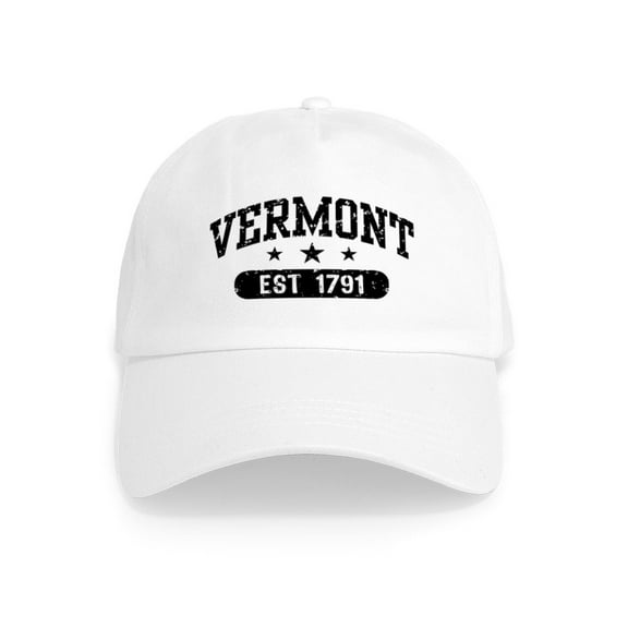 CafePress - Vermont Est. 1791 Cap - Adjustable 100% Brushed Unisex Casual Cotton Baseball Cap, Beige, 1