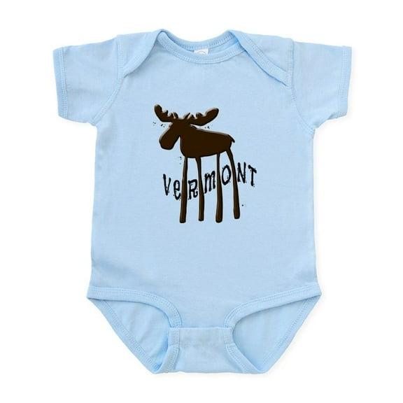CafePress - Vermont Moose Body Suit - Baby Light Bodysuit, Size Newborn - 24 Months