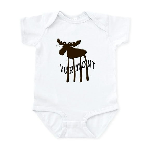 CafePress - Vermont Moose Body Suit - Baby Light Bodysuit, Size Newborn - 24 Months