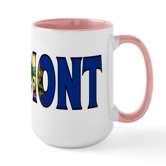 CafePress - Vermont Mugs - 15 oz Ceramic Large White Novelty Mug