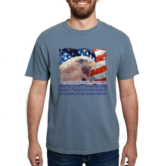 CafePress - Veteran Blank Check - Mens Comfort Colors Shirt