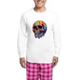 thumbnail image 1 of CafePress - Vibrant Melting Skull - Men's Long Sleeve Light Pajama Set, 1 of 7
