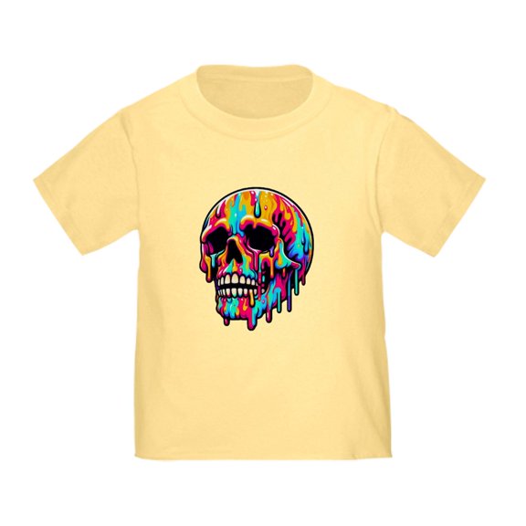 CafePress - Vibrant Melting Skull Toddler T Shirt - Cute Toddler T-Shirt, 100% Cotton