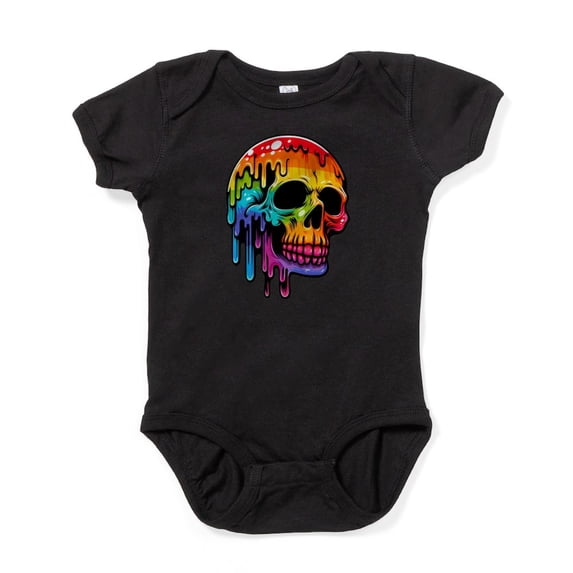 CafePress - Vibrant Multicolor Skull - Cute Infant Bodysuit Baby Romper - Size Newborn - 24 Months