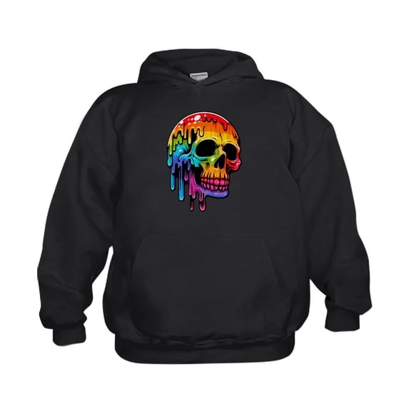 CafePress - Vibrant Multicolor Skull - Kids Hooded Sweatshirt, Classic Hoodie