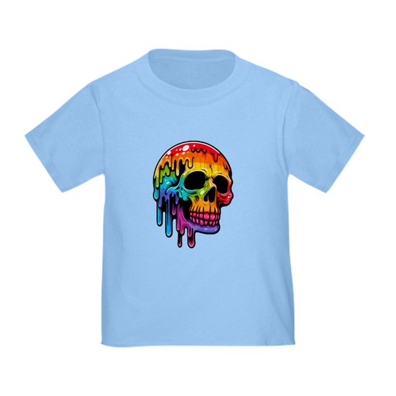 CafePress - Vibrant Multicolor Skull Toddler T Shirt - Cute Toddler T-Shirt, 100% Cotton