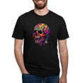 thumbnail image 1 of CafePress - Vibrant Psychedelic Skull Men's Deluxe T Shirt - Mens Tri-blend T-Shirt, 1 of 4