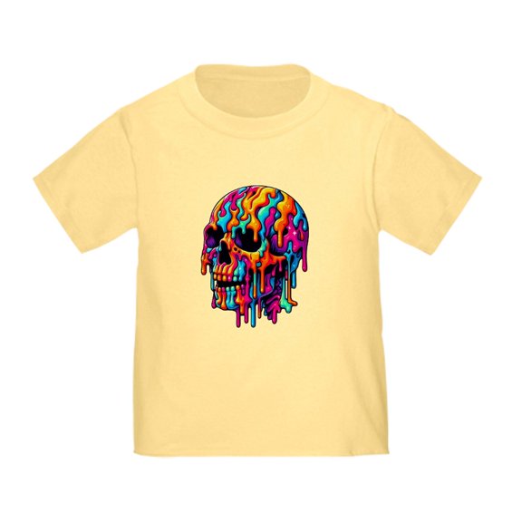 CafePress - Vibrant Psychedelic Skull Toddler T Shirt - Cute Toddler T-Shirt, 100% Cotton