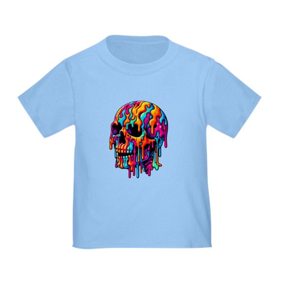 CafePress - Vibrant Psychedelic Skull Toddler T Shirt - Cute Toddler T-Shirt, 100% Cotton