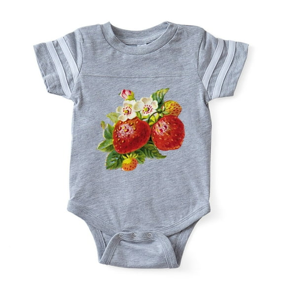 CafePress - Vic Strawberry - Cute Infant Baby Football Bodysuit