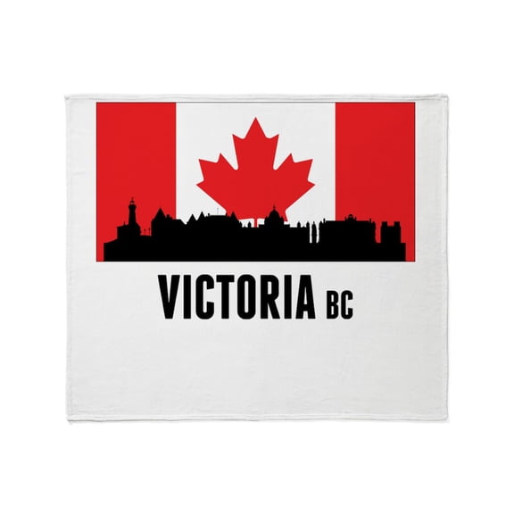 CafePress - Victoria BC Canadian Flag Throw Blanket - Soft Fleece Throw Blanket, 50"x60" for All Ages