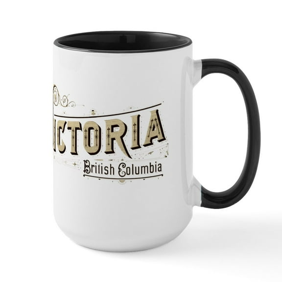 CafePress - Victoria BC Large Mug - 15 oz Ceramic Large White Novelty Mug